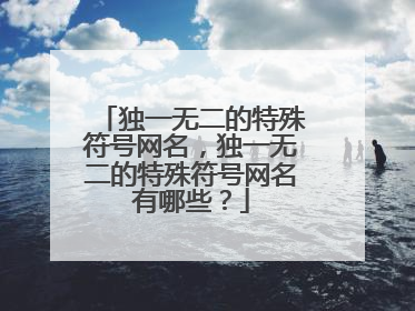独一无二的特殊符号网名,独一无二的特殊符号网名有哪些?