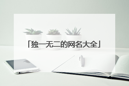 独一无二的网名大全