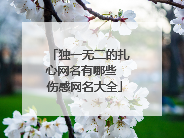 独一无二的扎心网名有哪些 伤感网名大全
