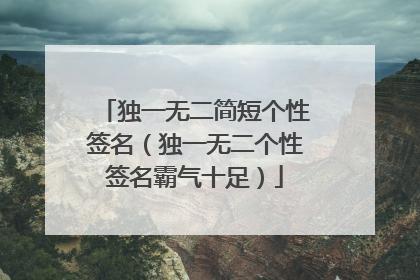 独一无二简短个性签名（独一无二个性签名霸气十足）