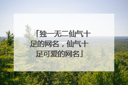 独一无二仙气十足的网名,仙气十足可爱的网名