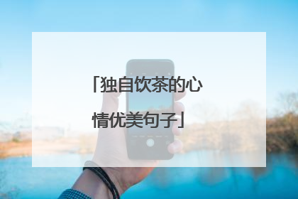 独自饮茶的心情优美句子