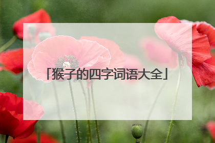 猴子的四字词语大全