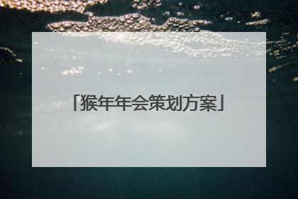 猴年年会策划方案
