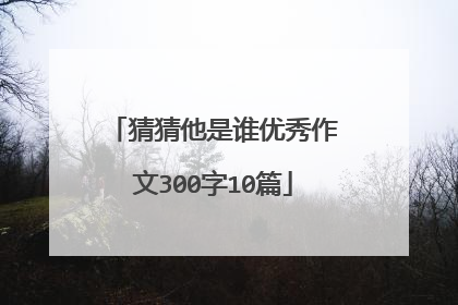 猜猜他是谁优秀作文300字10篇