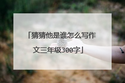 猜猜他是谁怎么写作文三年级300字