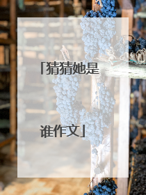 猜猜她是谁作文
