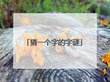 猜一个字的字谜