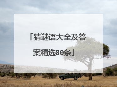 猜谜语大全及答案精选80条