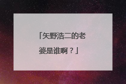 矢野浩二的老婆是谁啊?