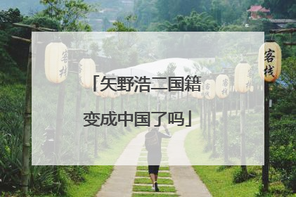 矢野浩二国籍变成中国了吗