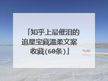 知乎上最催泪的追星宝藏温柔文案收藏(60条)