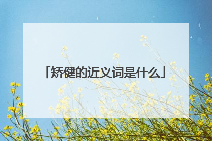 矫健的近义词是什么