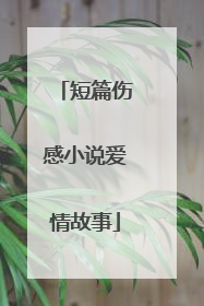 短篇伤感小说爱情故事