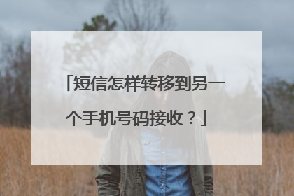 短信怎样转移到另一个手机号码接收？