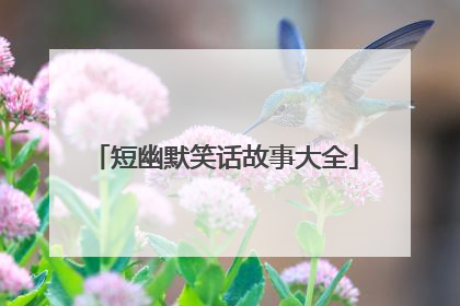 短幽默笑话故事大全