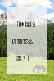 睡觉的拼音怎么读？