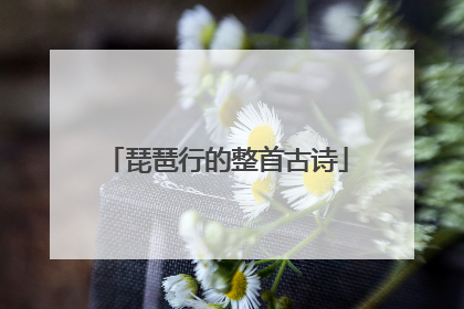 琵琶行的整首古诗