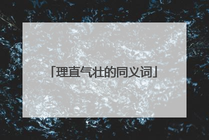 理直气壮的同义词