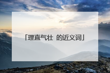 理直气壮 的近义词