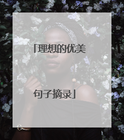 理想的优美句子摘录