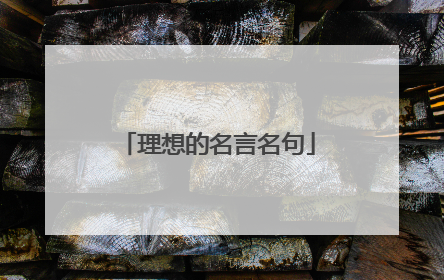 理想的名言名句