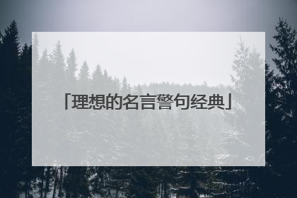 理想的名言警句经典