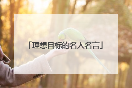理想目标的名人名言