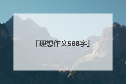 理想作文500字