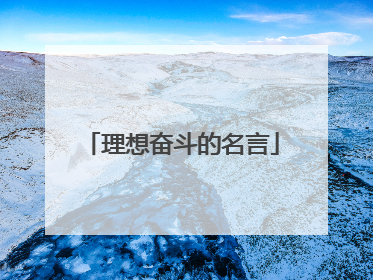 理想奋斗的名言