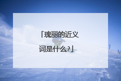瑰丽的近义词是什么?
