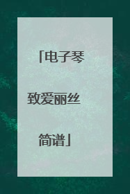 电子琴致爱丽丝简谱