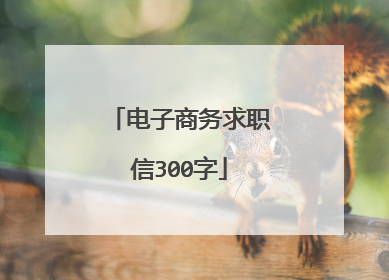 电子商务求职信300字