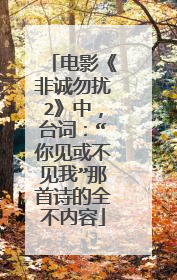 电影《非诚勿扰2》中，台词：“你见或不见我”那首诗的全不内容