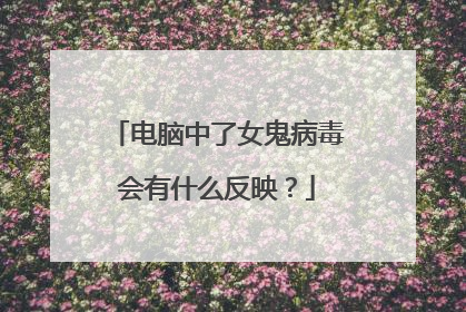 电脑中了女鬼病毒会有什么反映?
