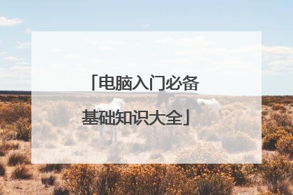 电脑入门必备基础知识大全
