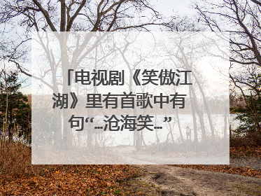 电视剧《笑傲江湖》里有首歌中有句“…沧海笑…”求此歌歌名
