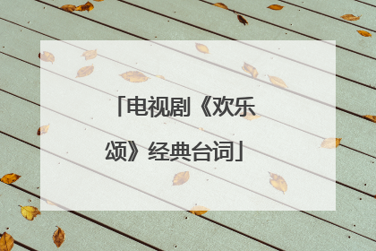 电视剧《欢乐颂》经典台词