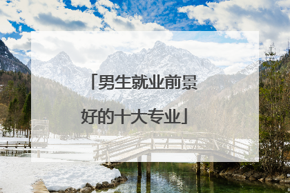 男生就业前景好的十大专业