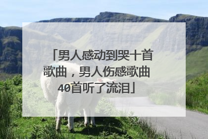 男人感动到哭十首歌曲,男人伤感歌曲40首听了流泪