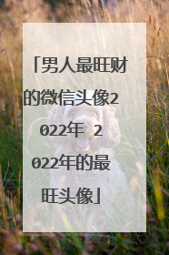 男人最旺财的微信头像2022年 2022年的最旺头像