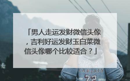 男人走运发财微信头像，吉利好运发财玉白菜微信头像哪个比较适合？