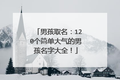 男孩取名:120个简单大气的男孩名字大全!