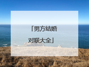 男方结婚对联大全