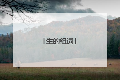 生的组词