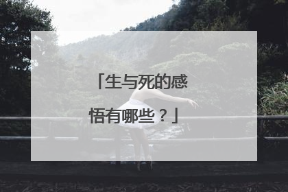 生与死的感悟有哪些?