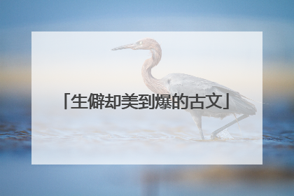 生僻却美到爆的古文