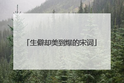 生僻却美到爆的宋词