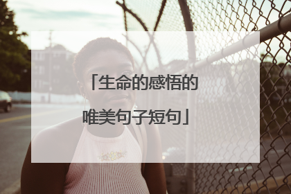 生命的感悟的唯美句子短句