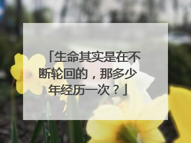 生命其实是在不断轮回的,那多少年经历一次?